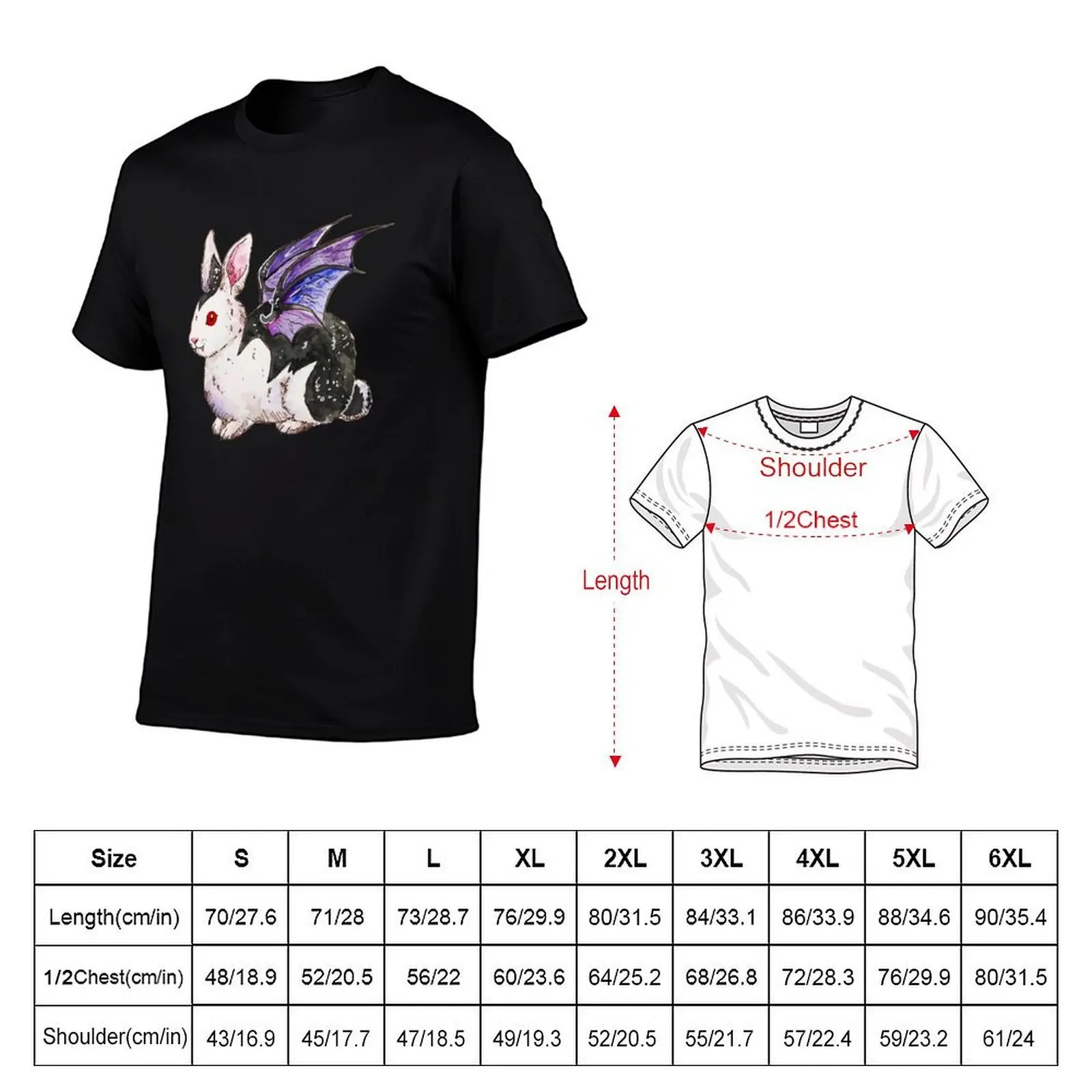 Vampire Bat Bunnicula Bunny Rabbit T-Shirt cotton t shirts man 100% man t shirt graphic T-Shirt