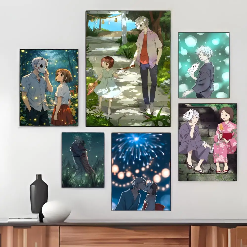 Anime The Light Up Forest Fireflies Poster Pegatina artistica HD autoadhesiva impermeable para salon dormitorio