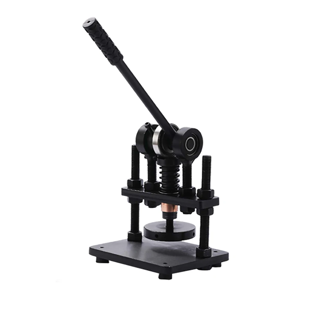 Manual Die Cutting Machine Leather Rubber PVC Knife Die Press Punching Machine Plate Diameter 100MM Stroke 12MM Carbon Steel