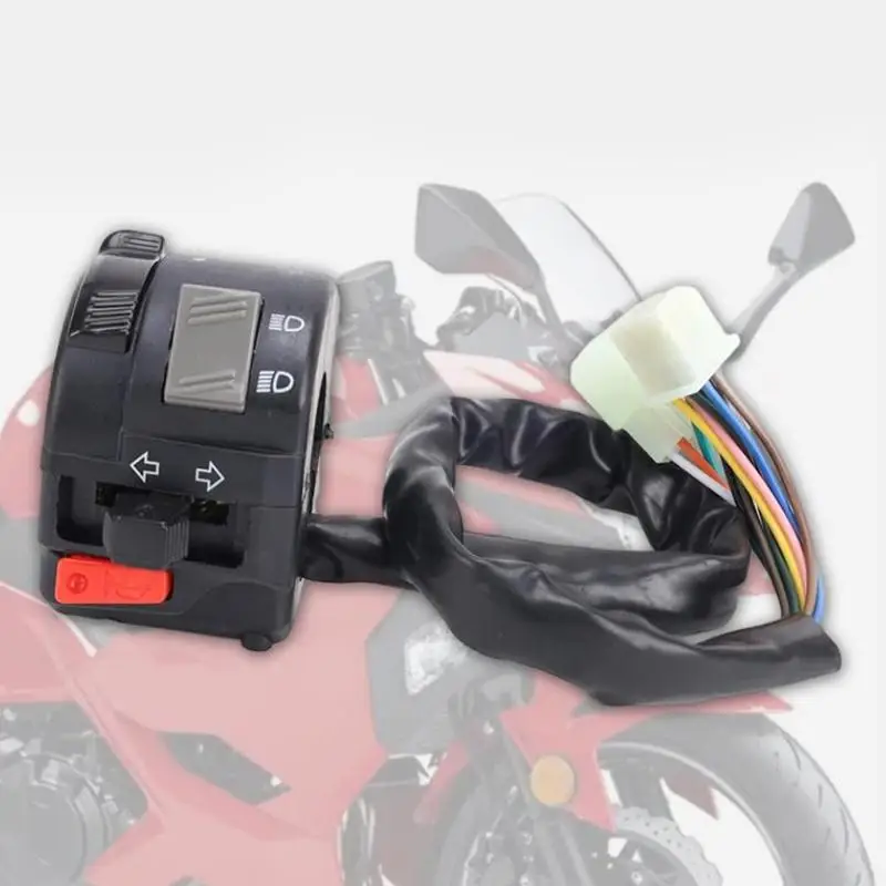 Universal Fit 22mm Motorcycle Handlebar Switch for Headlight Warning Signal Motorbike Control Ideal For Scooter and Moped