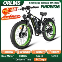 ORLMS FINDER26 E-bike 3000W Dual Motor 52V25Ah 26*4.0 Inch Fat Tire Electric Bicycle Mountain Snow Electric Bike Full Suspension