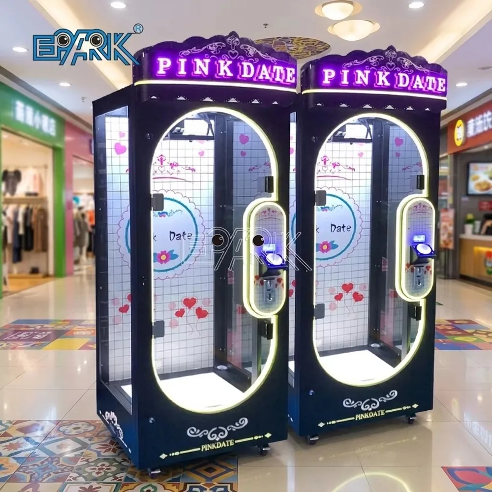 Coin Operated Arcade Claw Machine Pink Prize Gift Vending Game For Kids Fun Entertainment Center