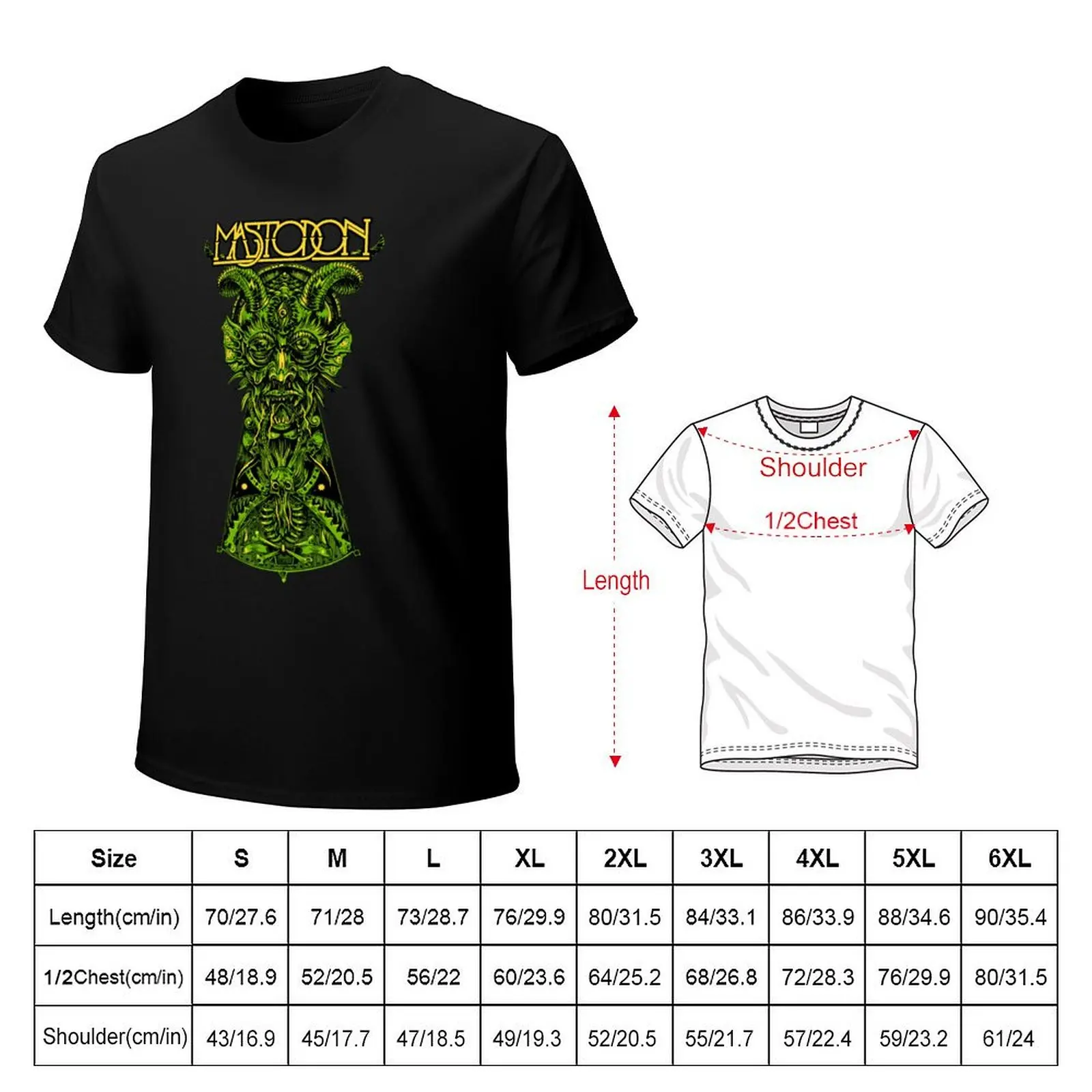 Sludge Metal Mastadon T-Shirt Soft Stretch Short Sleeve Top