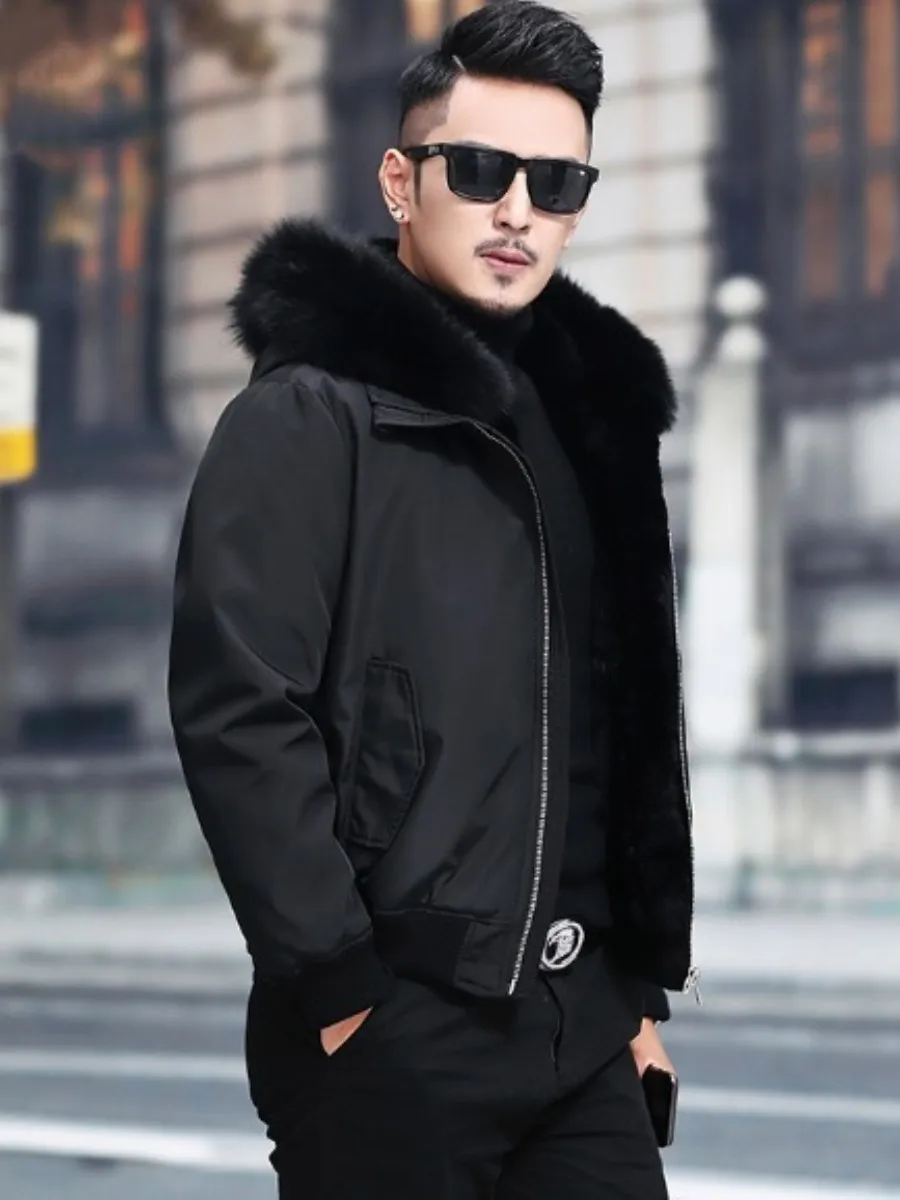 

Мужская кожаная куртка с искусственным мехом, зимняя верхняя одежда, приталенный крой, деловой повседневный стиль, V-образный вырез, дышащие внутренние карманы