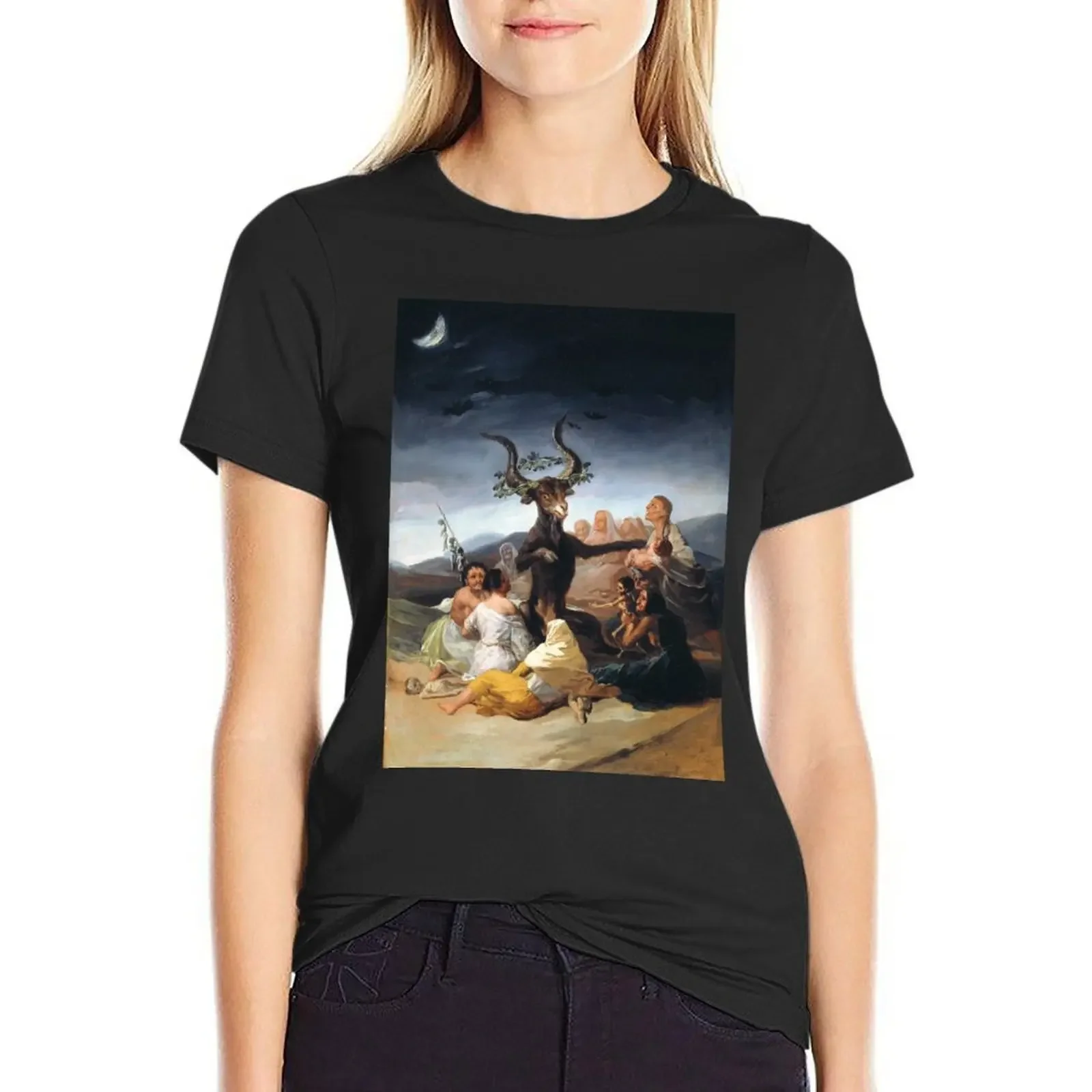 

The Sabbath Of Witches Francisco Goya -Witches' Sabbath -The Great He-Goat T-shirt vintage clothes Women clothing