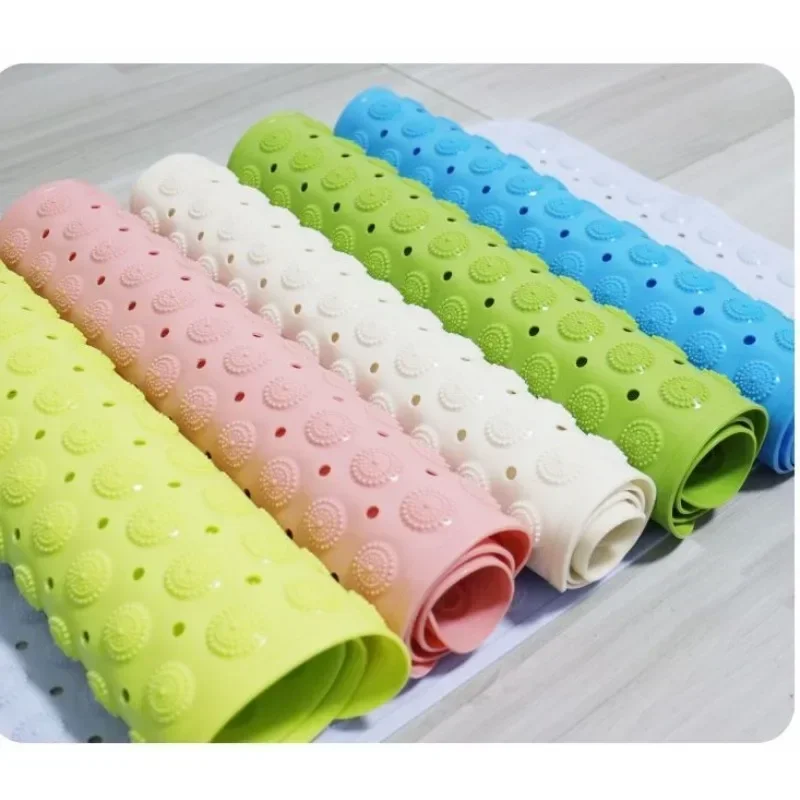 NEW Bath Mat 36x71cm Suction Cup Safety Shower Bathtub Mats Non Slip Bathroom Floor Mat PVC  Waterproof Massage Foot Pad