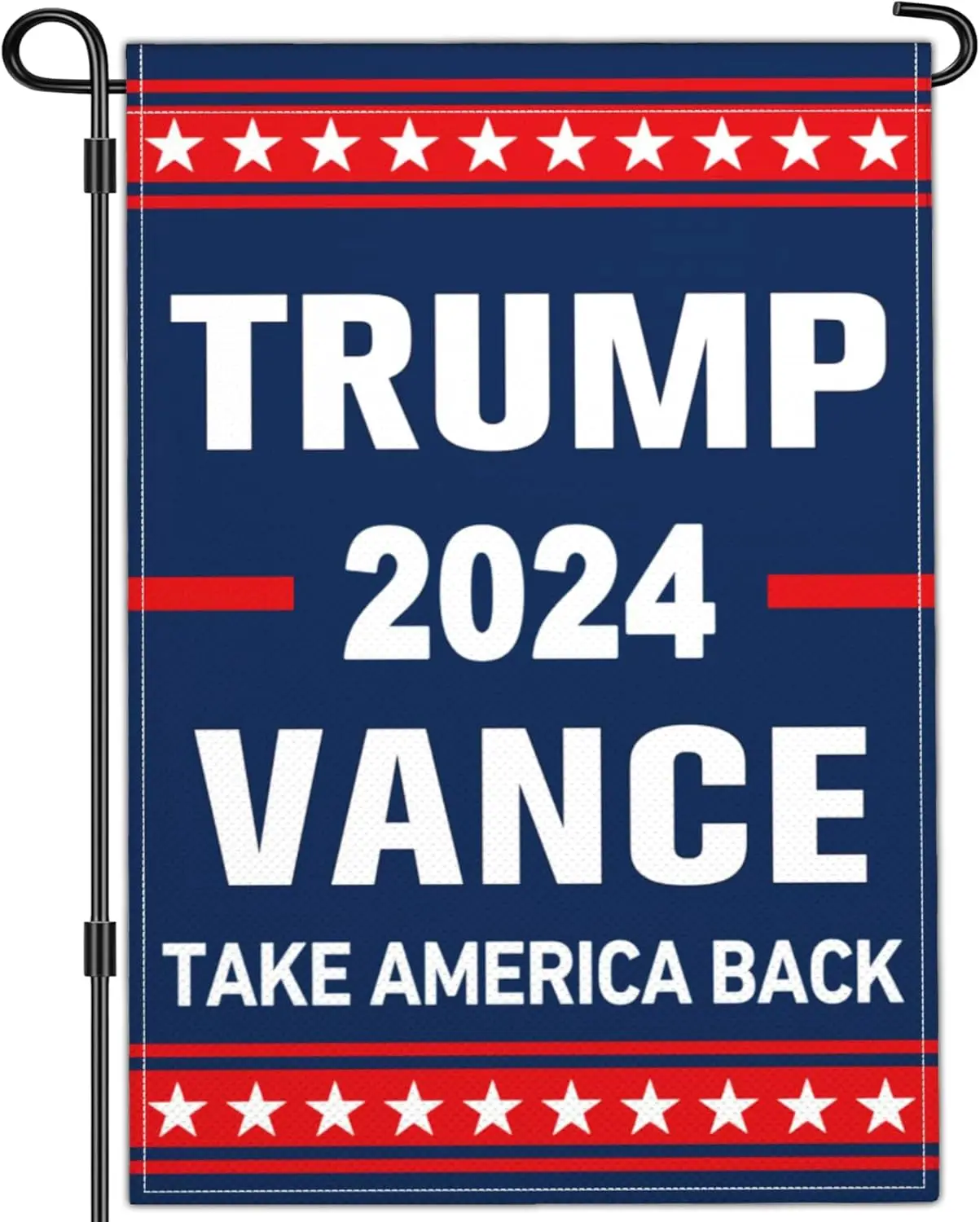 NASIAN Trump Vance 2024 Garden Flag Take America Back Garden Flag Trump Vance 2024 Yard Signs Garden Flags for Outside 12x18 Dou