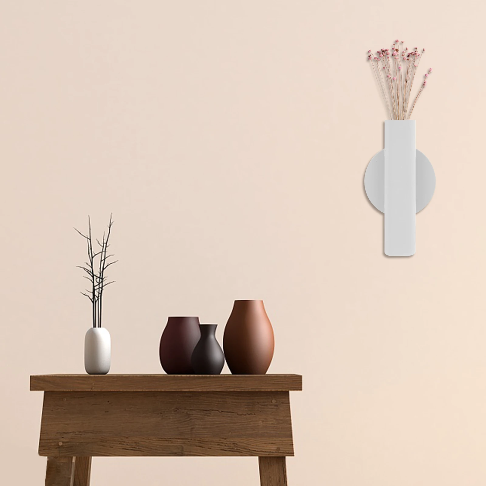 

Metal Flower Container Wall Mount Chic Durable Vase for Wedding Party Festival Flower Wall Decor Vases for Flowers