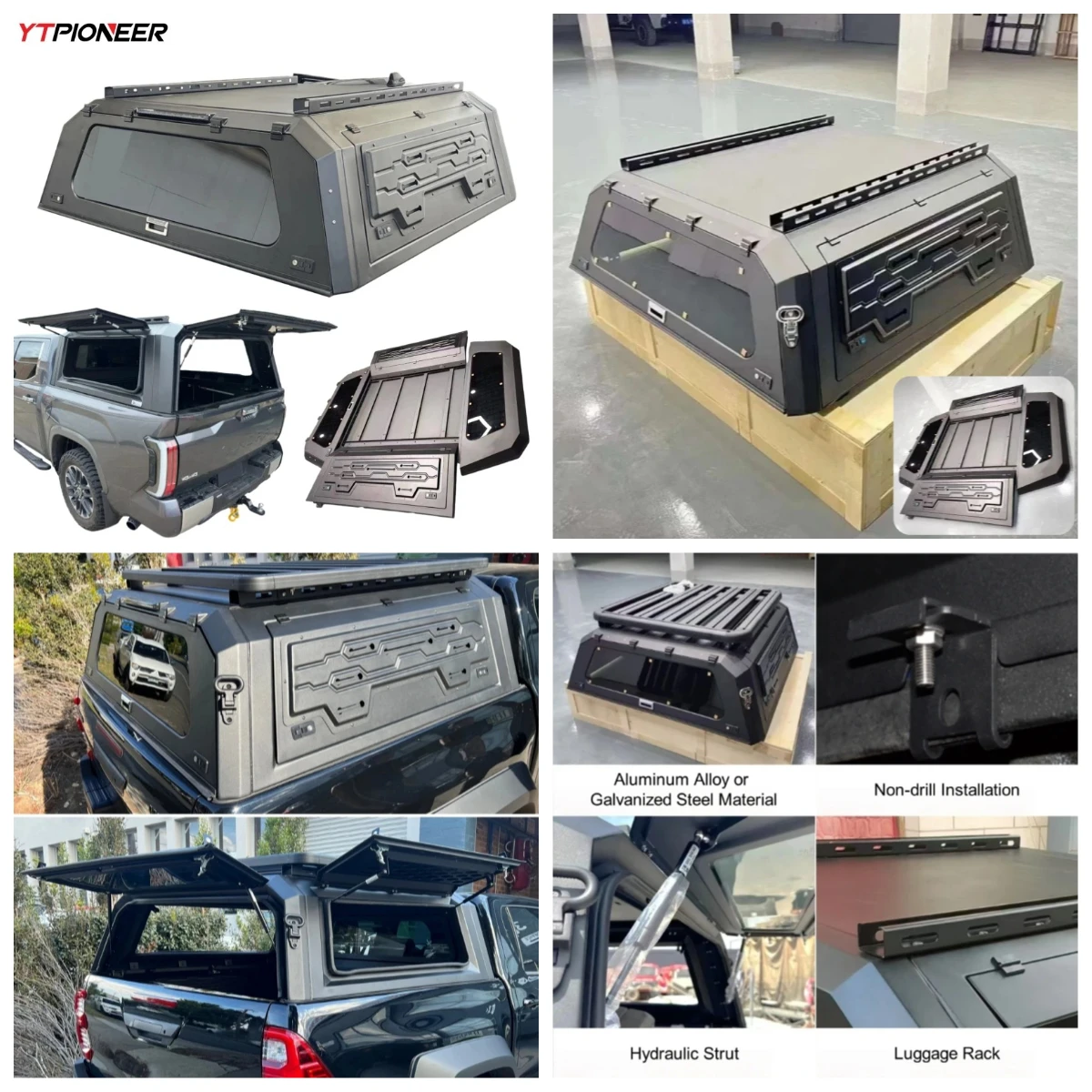 

Алюминиевый кемпер-кунг (крышка кузова) для пикапов Tundra Double Cab 5.5 и 6.5 футов, 2005, 2007, 2008, 2011 годов выпуска, изготовленный на заказ