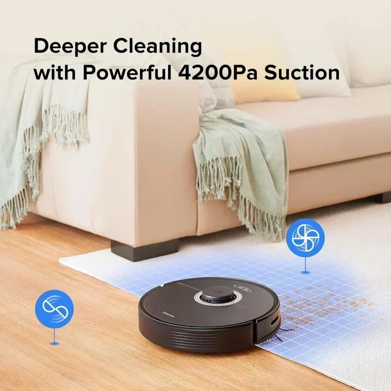 D2Broborock Q7 Max  Robot Vacuum and Mop with Auto-Empty Dock Pure,Hands-Free Cleaning for up to 7 Weeks,APP-Controlled Mopping,