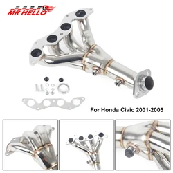For 01-05 HONDA CIVIC DX/LX D17 1.7 EM2/ES1 Stainless Racing Manifold Header Exhaust