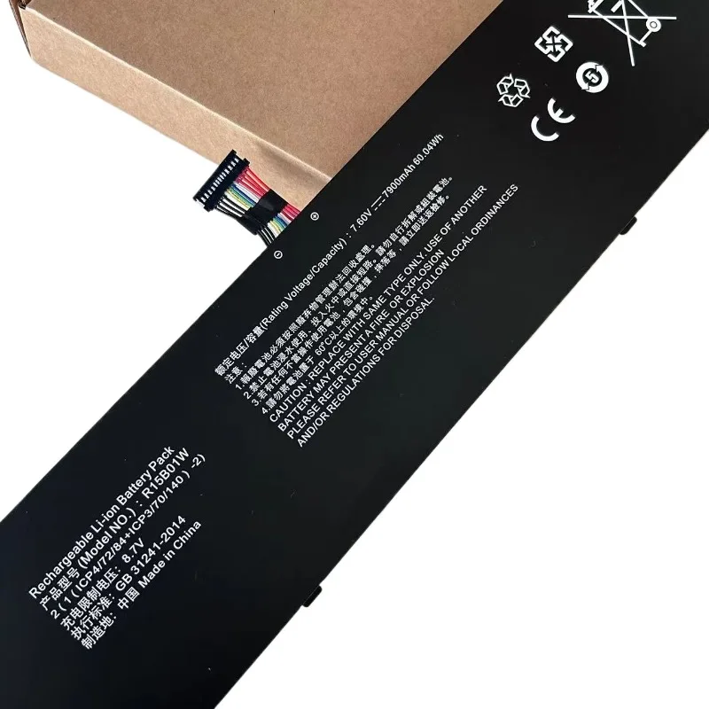 New R15B01W Laptop Battery for Xiaomi Pro I5 15.6 Inch R15BO1W TM1701 171501-AQ 7.6V 7900mAh /6900mAh Replacement Battery