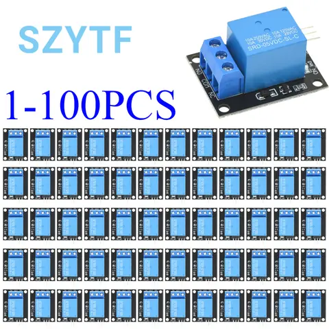 1-100PCS KY-019 5V One 1  Channel Relay Module Board Shield For PIC AVR DSP ARM For Arduino MCU DIY Kit