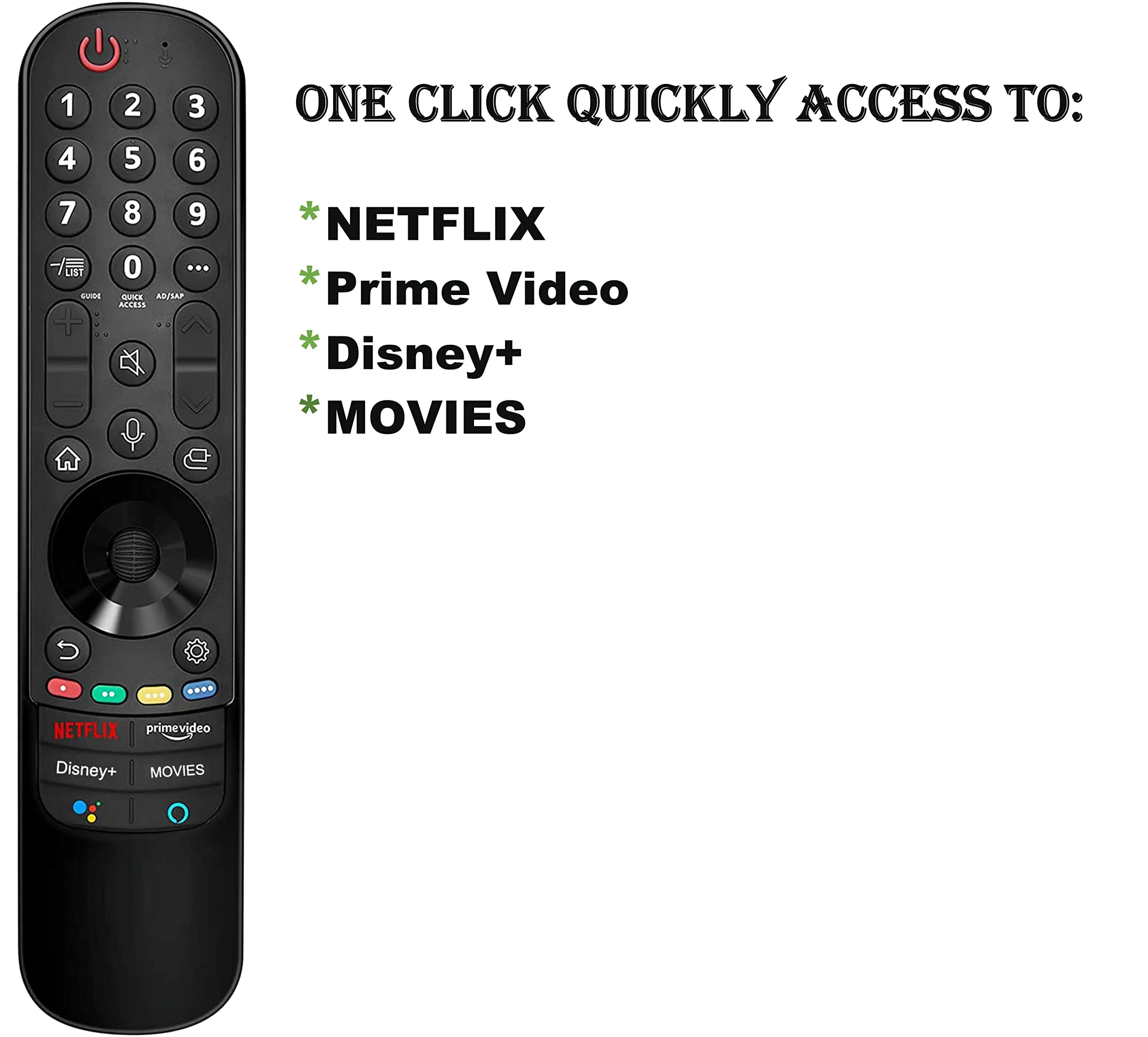 Universal Replacement Compatied for LG Remote Control Replacement for MR22/23GA 2021/2022 UHD,OLED,QNED,(NoVoice and Pointer)