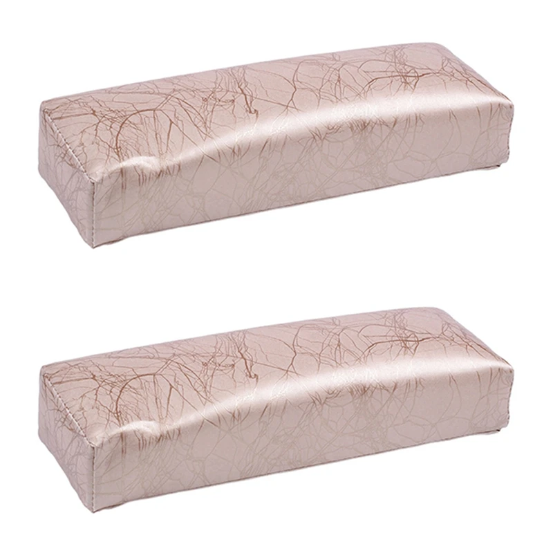 

2X Manicure Hand Pillow Rectangle Pu Leather Hand Rest For Nails Cushion Nail Pillow Salon Hand Holder Manicure Tool