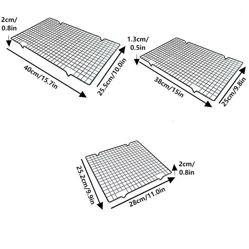 Edelstahl Brot Keks Kuchen Kühlung Rack Tropf Trockenen Rack Kühlung Gitter Backform Haushalt Backen Werkzeuge Küche Zubehör