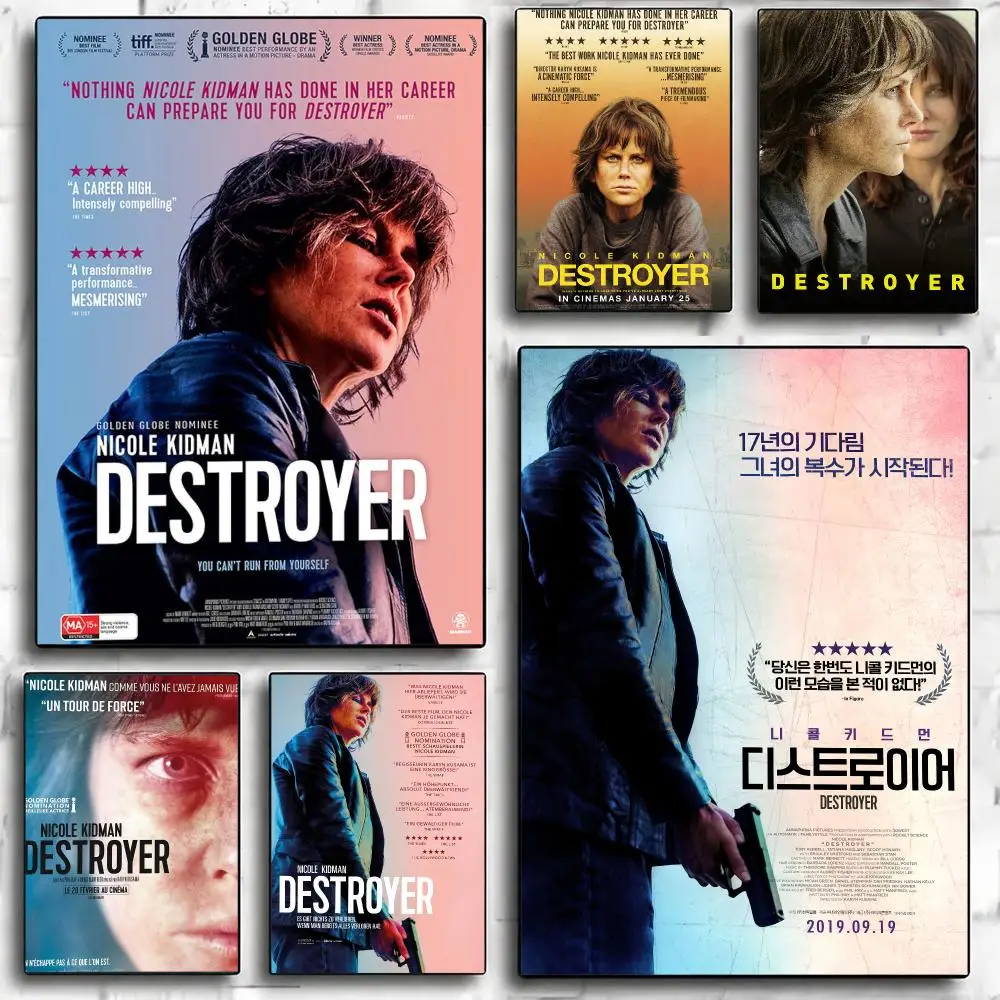 classic movie D-Destroyer 2018-R Poster Minimalist Wall Sticker for Cafe Office Bar Home Decor and Gift