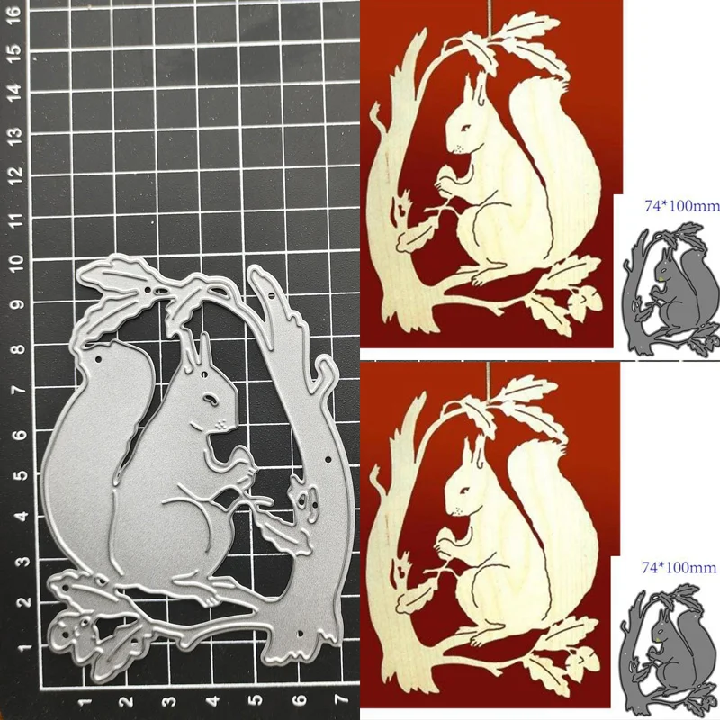Squirrel Animal Metal Cutting Dies for DIY Scrapbooking Album Paper Cards Decorative Crafts Embossing Die Cuts