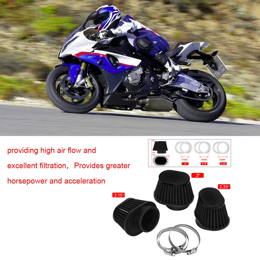 Motorbike Air Filter Portable Universal Rubber Dirt Filters Accessories