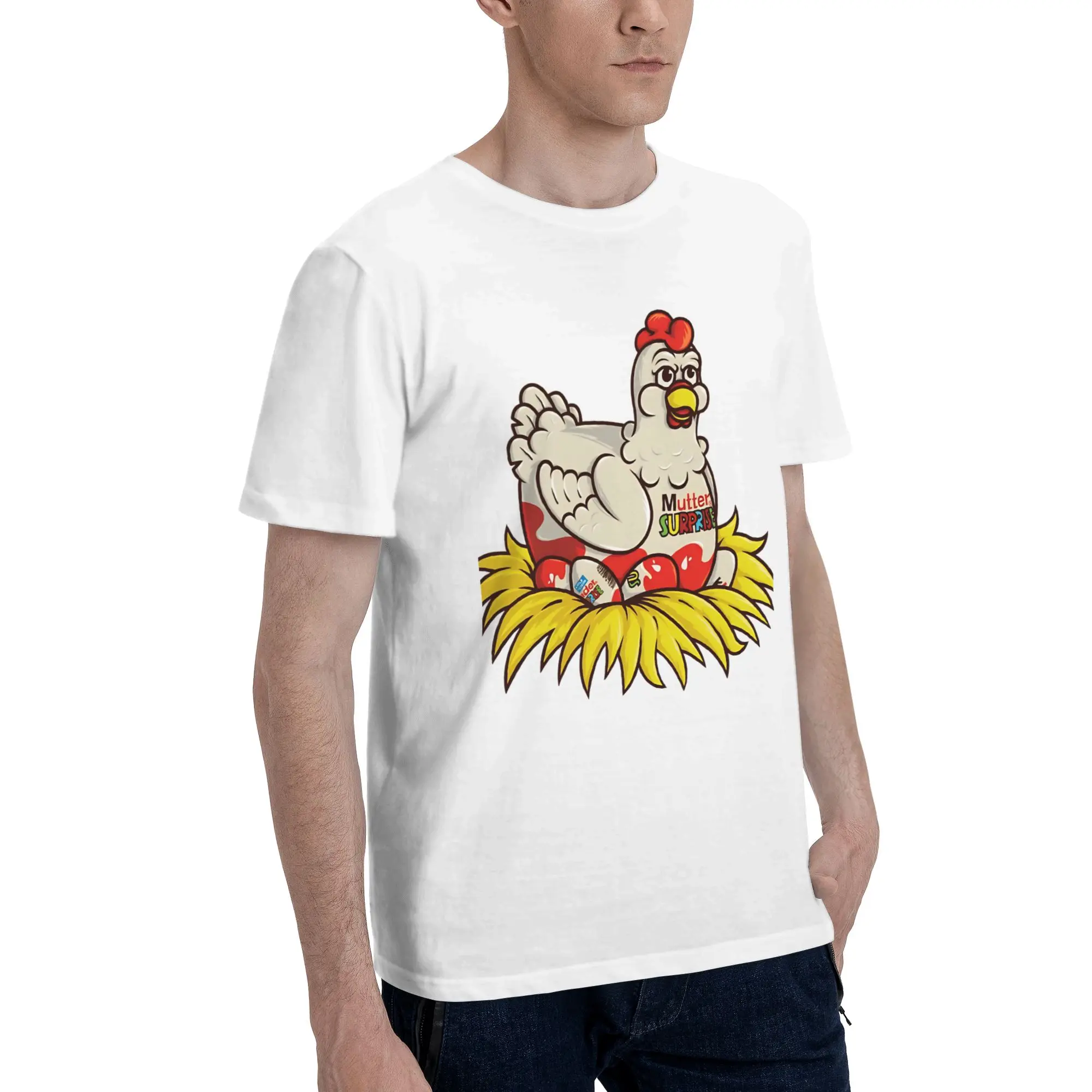 Mutter Surprise new Men's T Shirts Kinder Humor Tees Short Sleeve O Neck Pure Cotton Summer Clothes T-Shirt