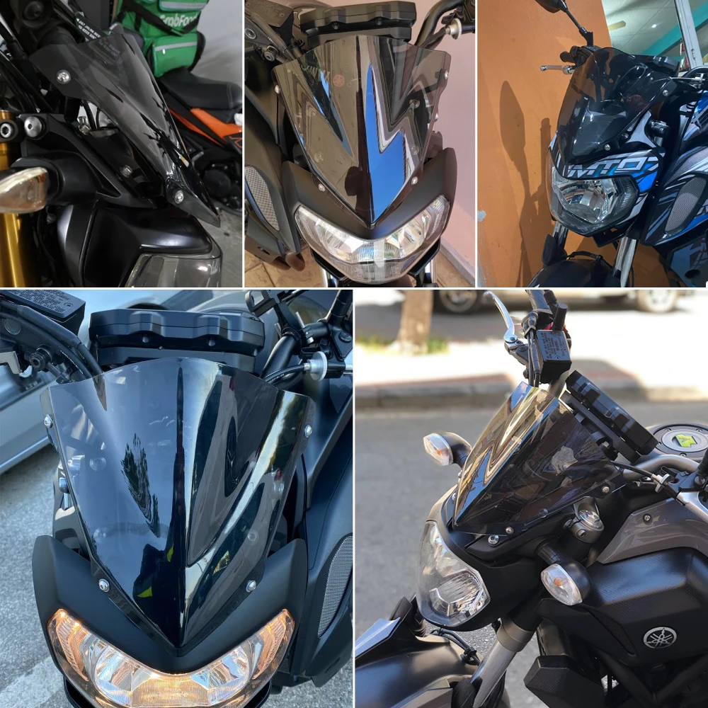 Windshield Windscreen For YAMAHA MT07 FZ07 MT09 FZ09 Motorcycle Accessories Wind Deflectors Parabrisas MT-07 FZ-07 FZ MT 07 09