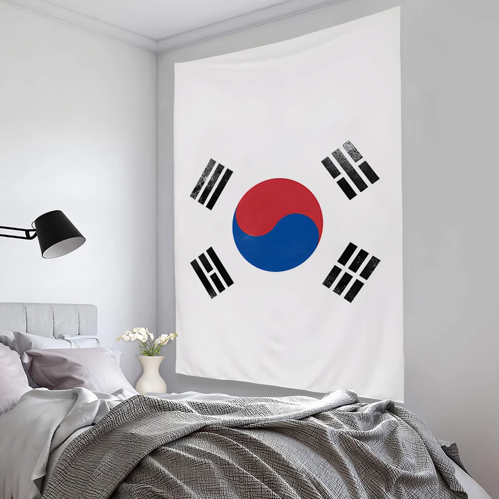 

Flag Of South Korea HD Tapestry Bedroom Living Bar Outdoor Microfiber Festival Decoration Background Art Banner