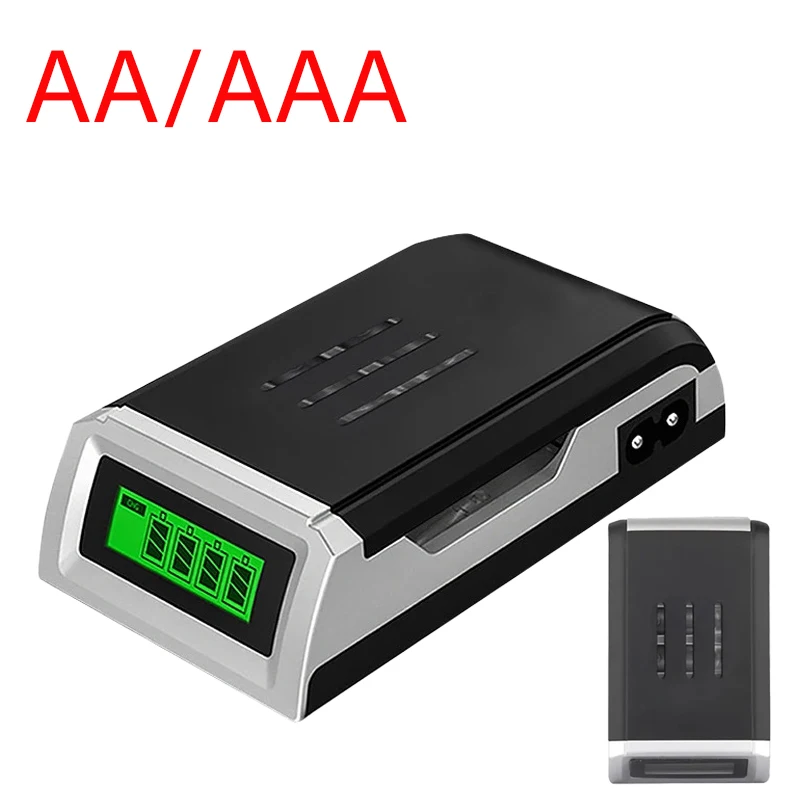 

Intelligent Smart Battery Charger with 4 Slots EU/US/UK Plug for AA/AAA Ni-Cd/Ni-MH Rechargeable Batteries LCD-002 LCD Display