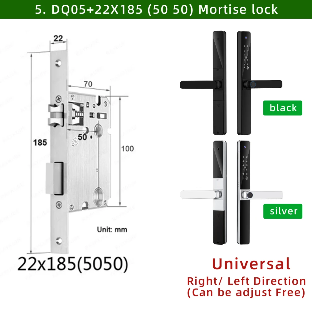 CDOK DQ05Tuya WiFi Smart Lock, IP66 Outdoor Waterproof, Visual Cat Eye, WiFi Remote Unlocking, Fingerprint Lock, Password Lock, image 3