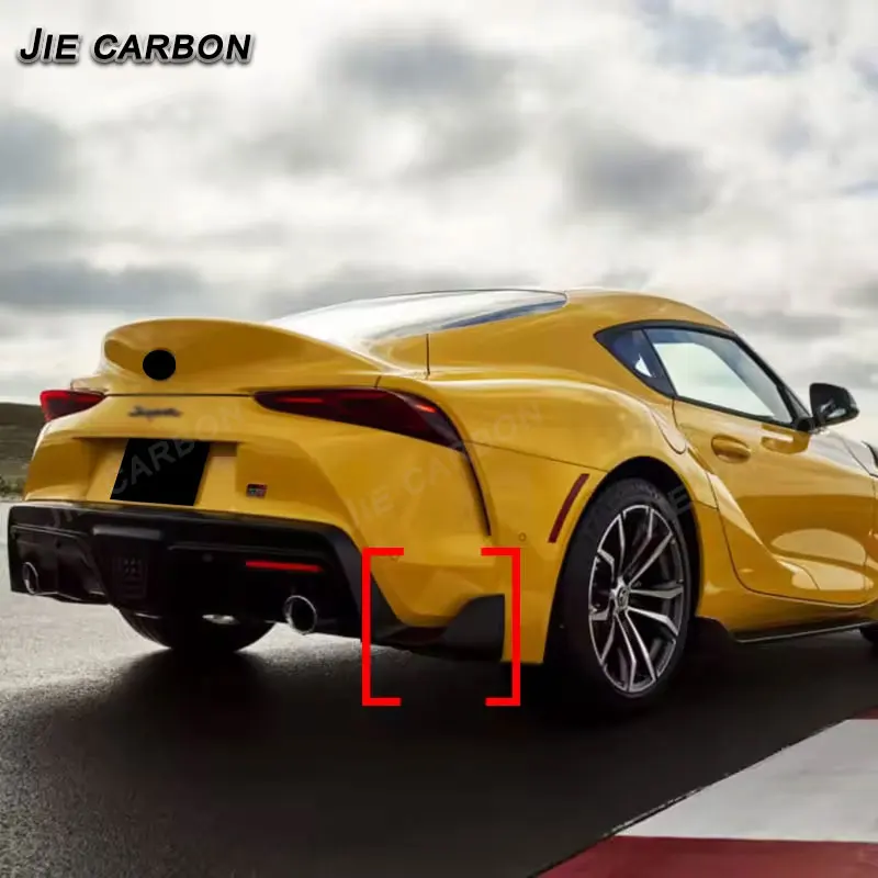 

For Toyota Supra All Models 2020 2021 2023 2024 Carbon Fiber Corner Rear Bumper Lip Upgrade Body Kit