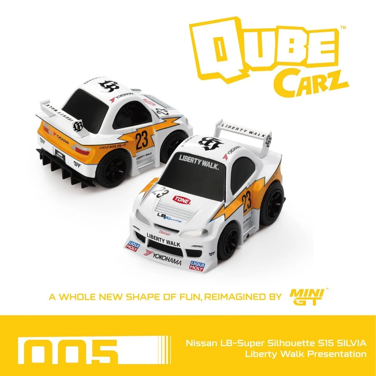 ما قبل البيع MINIGT ليس 1:64 Qube Carz Nissan LBWK Kenmeri S15 SILVIA ER34 GTR R35 دييكاست نموذج سيارة مجموعة اللعب