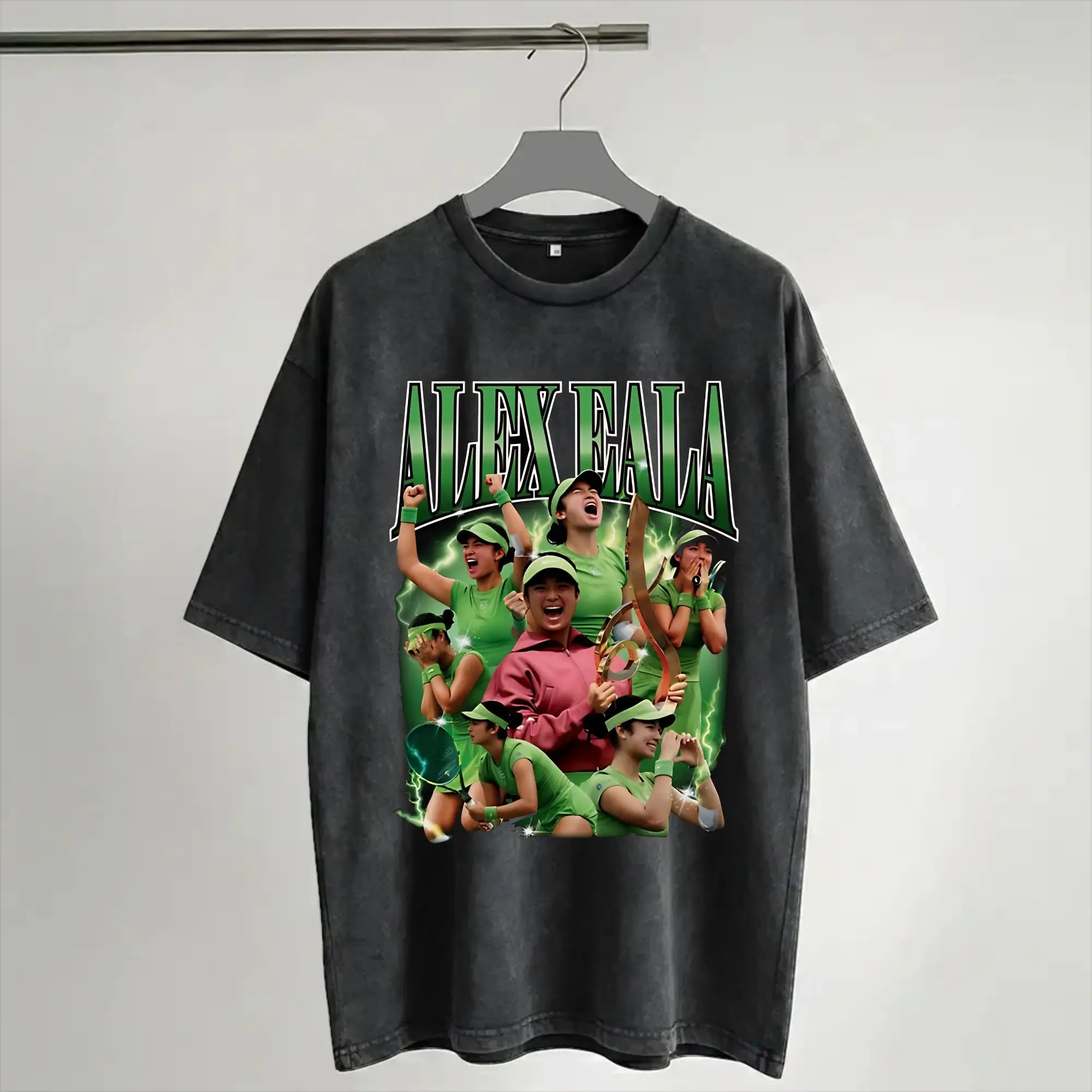 Harajuku Washed Shirt Alexandra Alex Eala tennis 2026 Merch Novelty T Shirt Harajuku  Streetwear Short Sleeve Graphic Tees