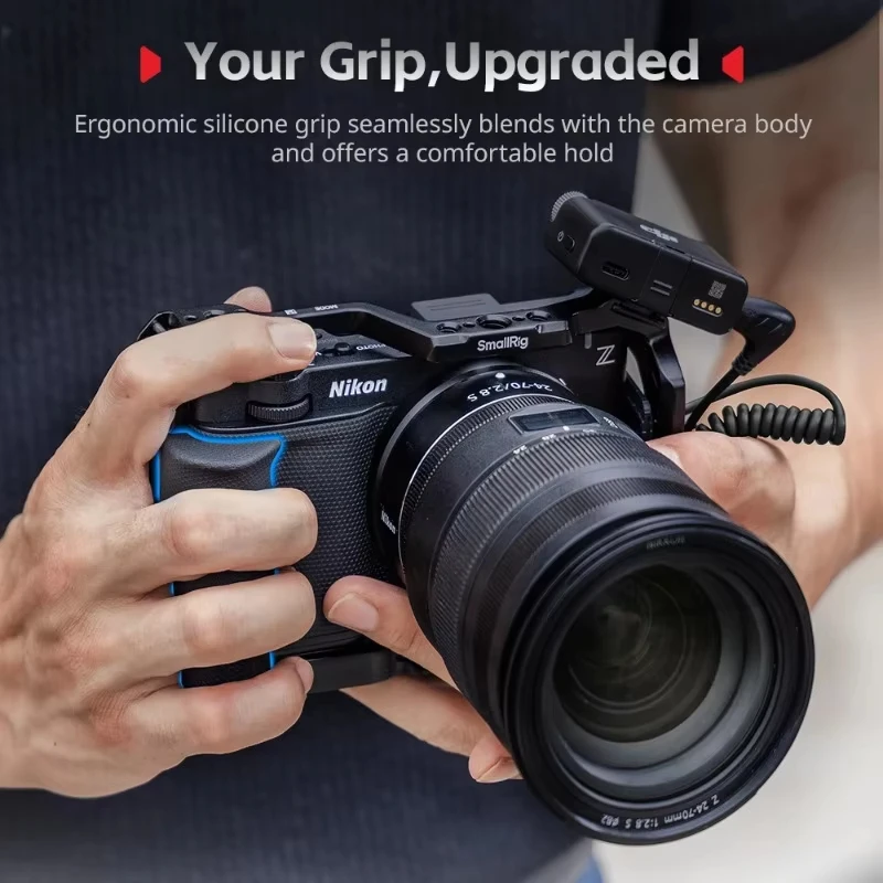 

SmallRig 5467 Camera Cage Kit For Nikon ZR Silicone Handle HDMI Cable Clamp Built-in Arca-Swiss QR Plate For Tripod DJI Gimbal