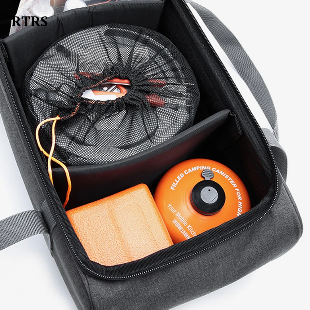 

Outdoor Camping P Bag Large Capacity Pot and Pan Bag Picnic Cookware Gas Tank Bag Multi-functional Portable Cutlery Bag