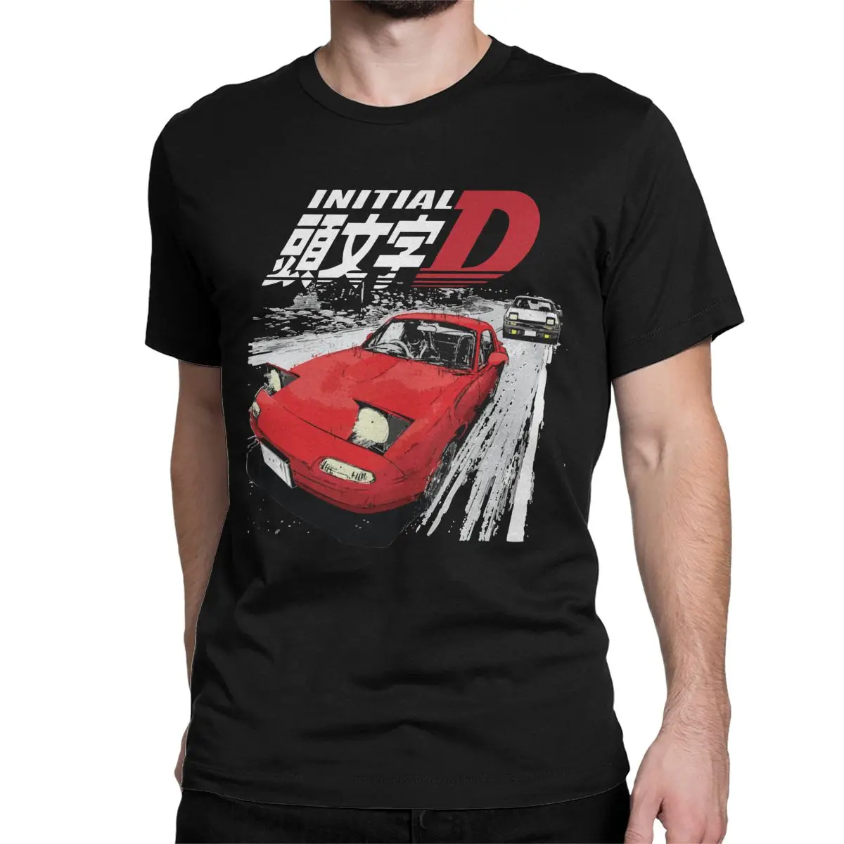 Men Women's T-Shirts Initial D Anime Humorous Cotton Tee Shirt Short Sleeve Mountain Drift Racing T Shirt O Neck Clothes 4XL 5XL