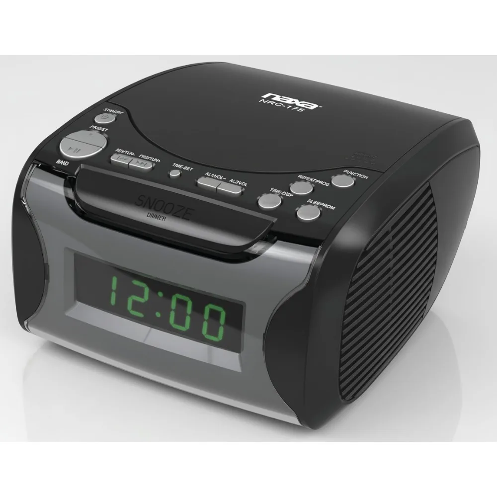 

Digital Alarm Clock Radio with CD Player, USB Charging Port, LED Display - Bedroom Home Office Essential