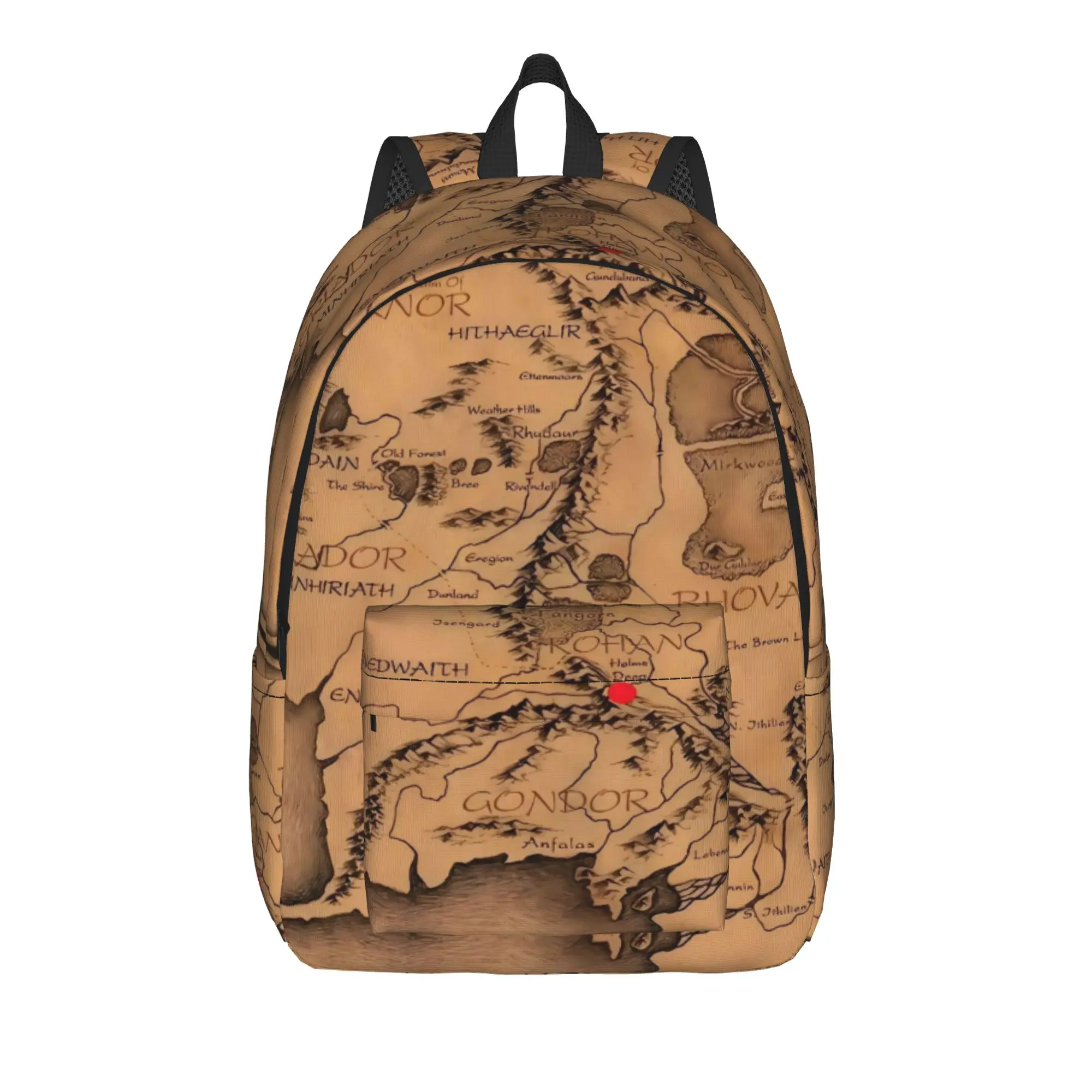 L-Lords Of The R-Rings Middle Earth Backpack  Camping Backpacks Male Custom Soft School Bags Cute Rucksack