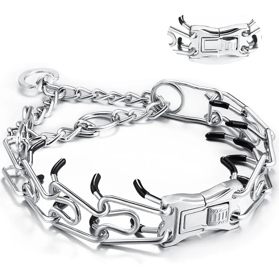 

Dog Training Collar Adjustable Stainless Steel Collar with Quick Release Buckle for Neck Girth 14.518.6 Dog