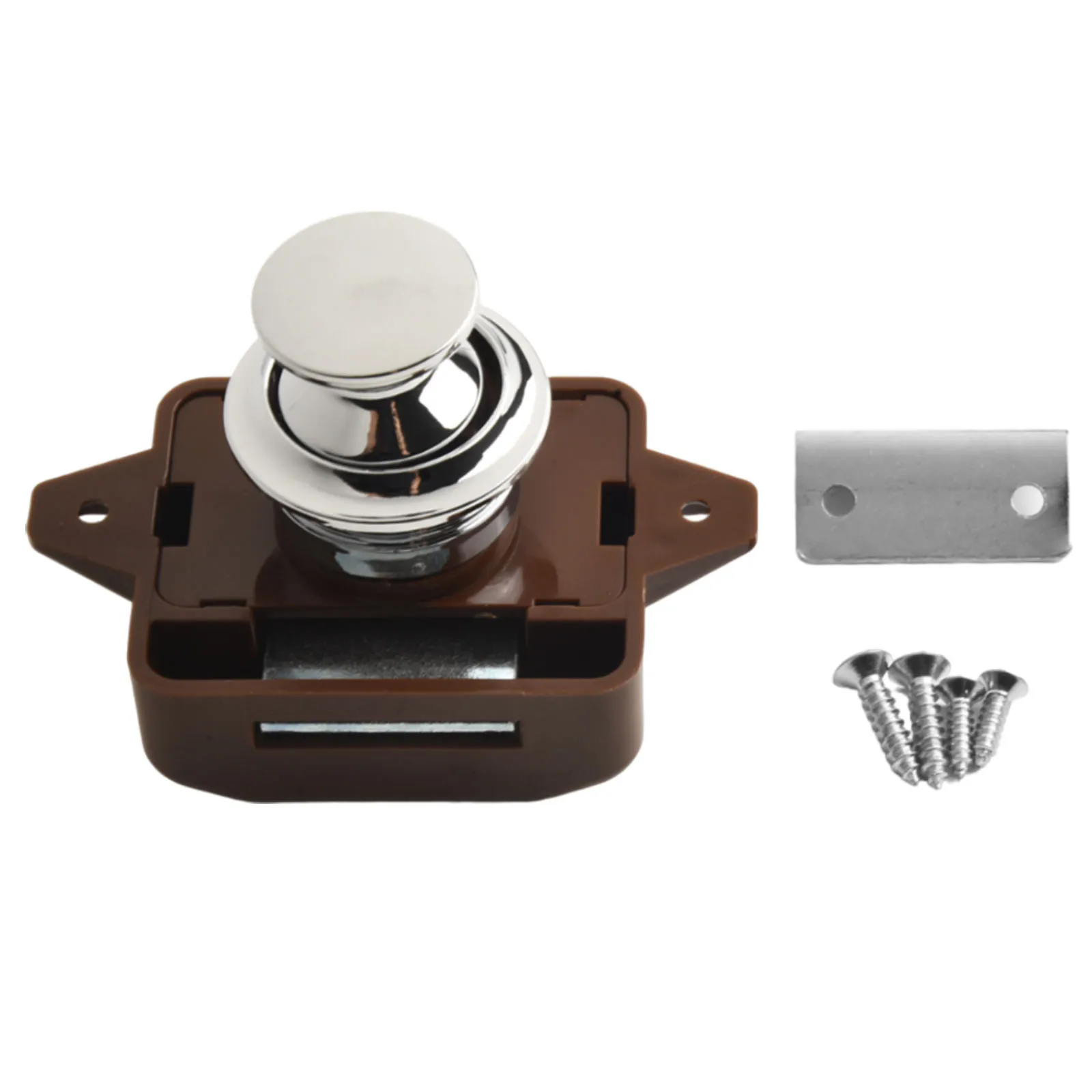 Alloy Brown Zinc Button Catch Lock Lock Push for RV Cabinet for camper for caravan for motorhome Shaking Yacht Button Cupboard