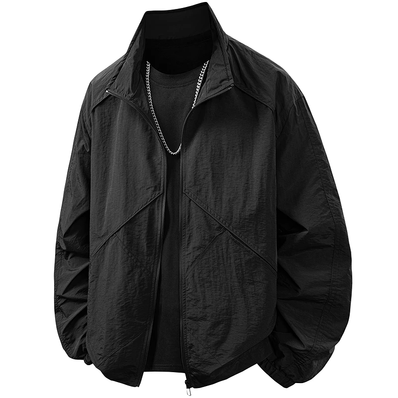 

2025 модное мужское свободное пальто с воротником-стойкой L-8XL, новая уличная мужская куртка, осенне-зимняя новая повседневная штурмовая куртка