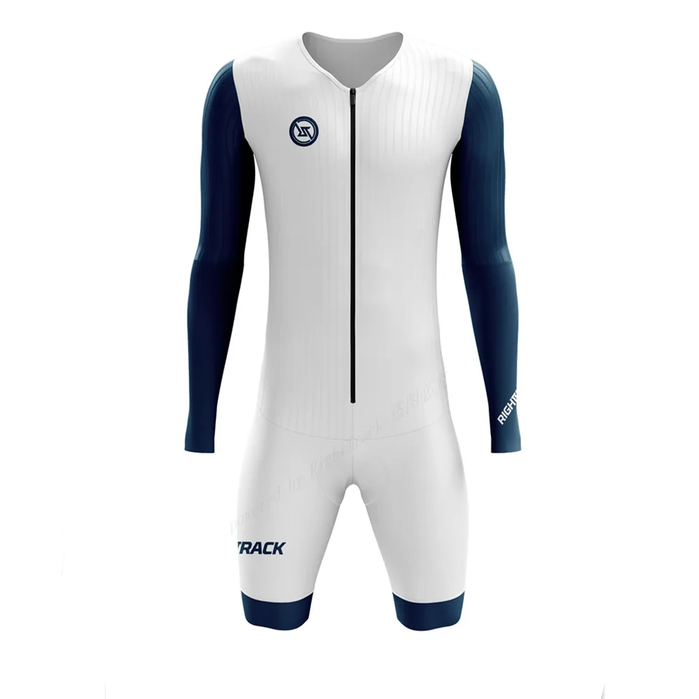 Righttrack Cycling Skinsuit Men\'s Long Sleeve Uv Sun Protection Biyclce Jumpsuit Triathlon Race Suit Mtb Road Bike Ciclismo Sets