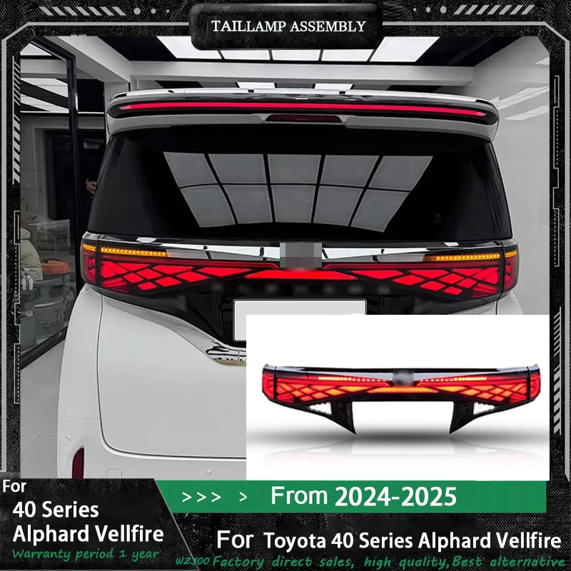 LED Tail Lamp Upgrade Modified For Toyota 40 Series Alphard Vellfire LED Taillight 24-25 Dynamic Signal Tail Auto Accessories