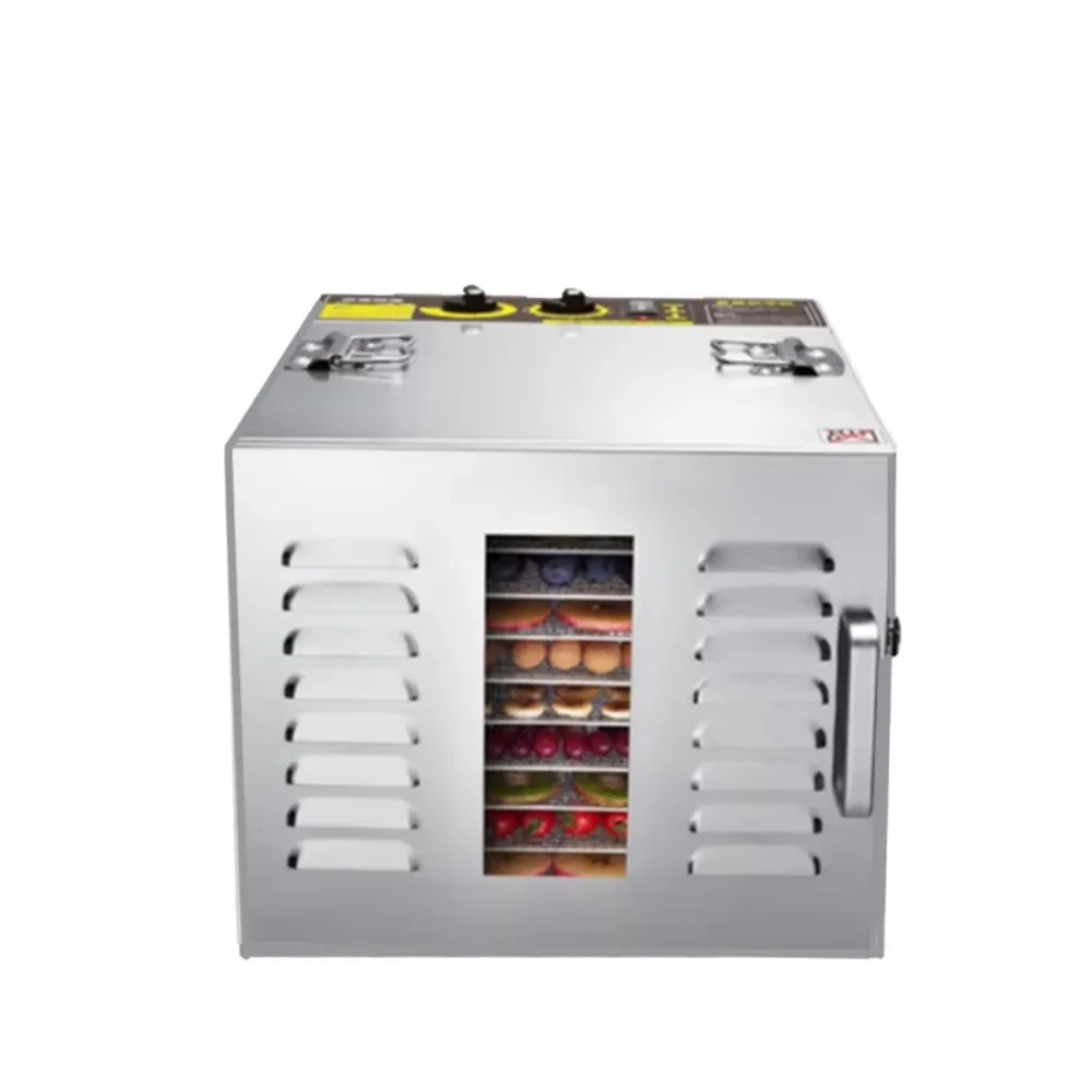Deshidratador de Alimentos Comercial para Frutas, Verduras y Hierbas Frescas, Secador con Bandeja de Acero Inoxidable