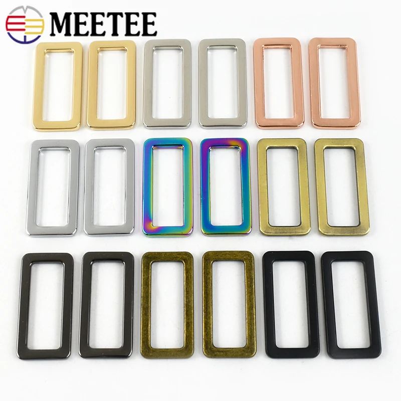 

10/50Pcs 20-50mm Square Rings Buckles Bag Strap Hooks Metal Belt Buckle Clasps Webbing Adjuster Loops DIY Hardware Accessories