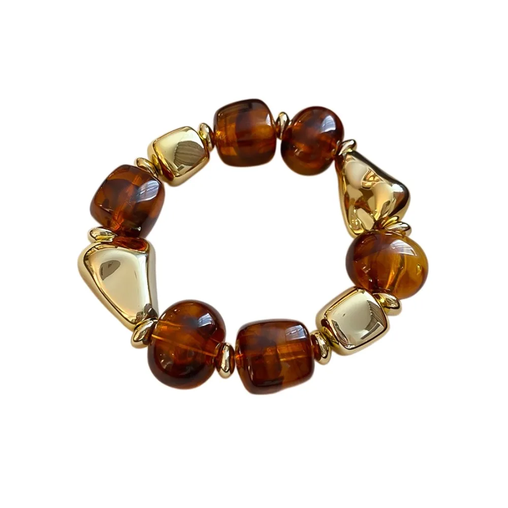 Bohemian Beads Acrylic Bangle Europe American Style Minority Design Irregular Bracelet Jewelry Accessories Smudging