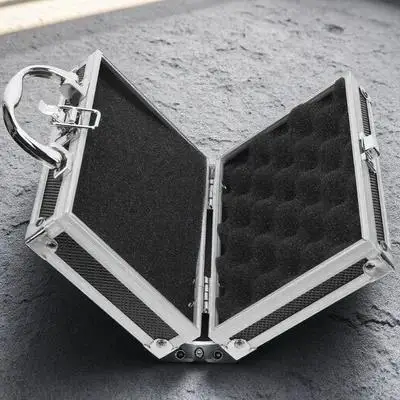 صندوق أدوات من سبائك الألومنيوم، صندوق أدوات محمول عالي التحمل، مقبض معزز، منظم أجهزة ذو سعة كبيرة لورشة حديقة المنزل