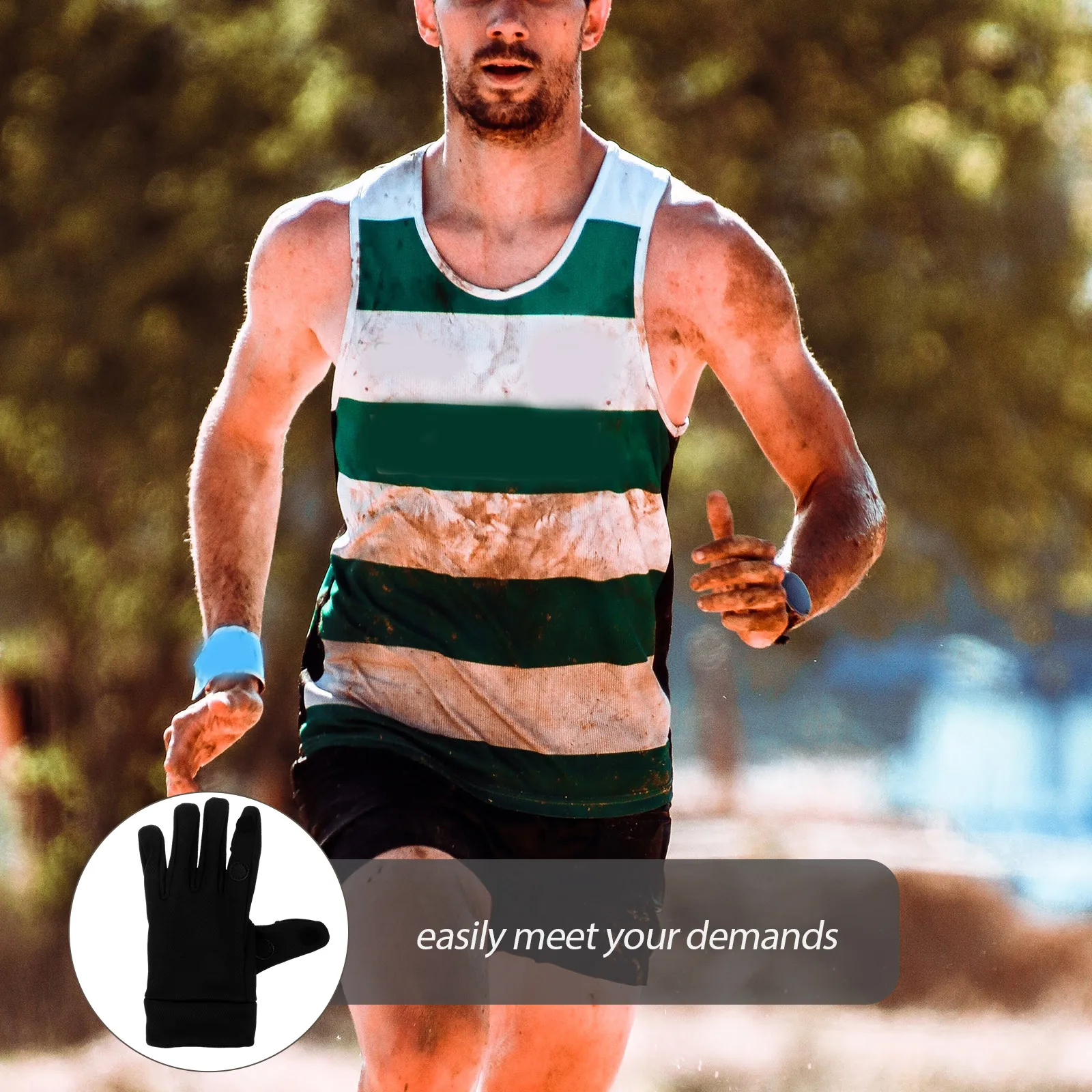 

1Pair Warm Gloves Winter Gloves for Men Touch Screen Outdoor Riding Cycling Motorcycle Cold Weather Warm Mittens,