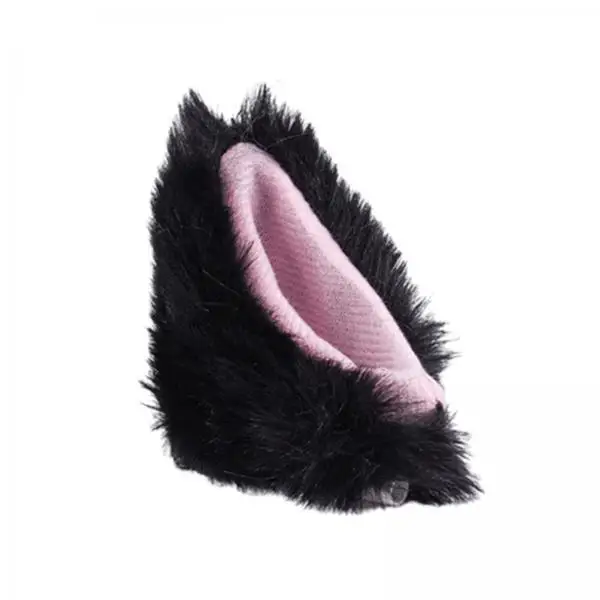 Unisex Plush Ear Shaped Hat Sticker Helmet Accessories for Motorcycle Bike Helmet Styling Novelty Decor