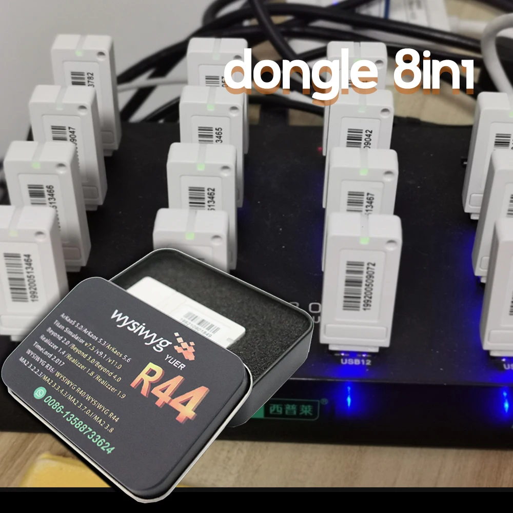 Dongle 8in1 WYSIWYG R44 Software Lighting Perform 3D Program Realizzer Grandma 2 Artnet light DMX512 USB