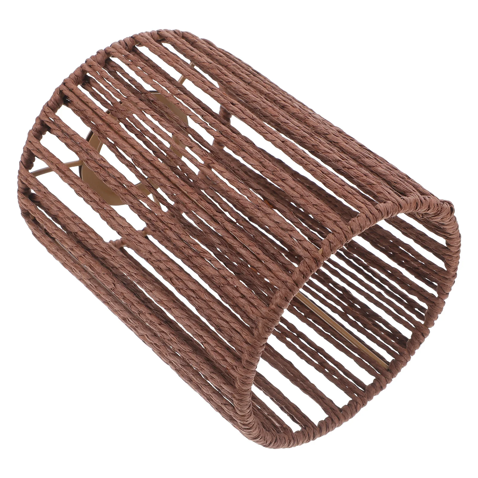 

Paper Rope Lampshade Small Cylinder Handwoven Mini Boho Style for E27 Pendant Floor Wall Lamp Shade Cover Replacement