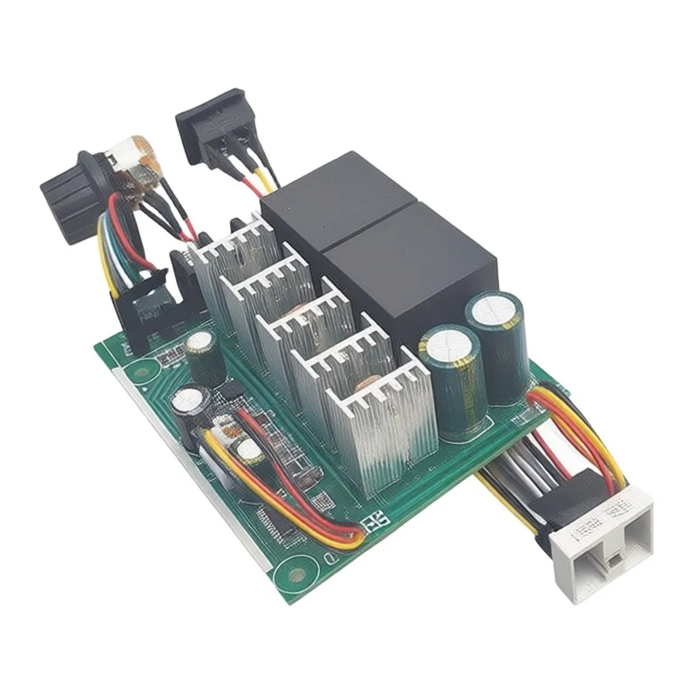 DC Motor Driver Module Featuring Digital Output Display Forward Reverse Operation and Terminal Block Wiring DC10-55V 40A 60A